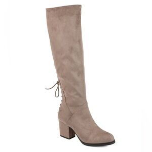 Journee Collection LEEDA Boots with Lace Up Detail